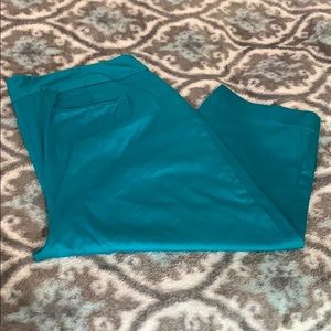Lane Bryant turquoise capris, sz 22